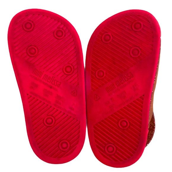MINI MELISSA Pink Glitter Beach Slide Sandal-Size 7 (toddler) - Picture 7 of 7